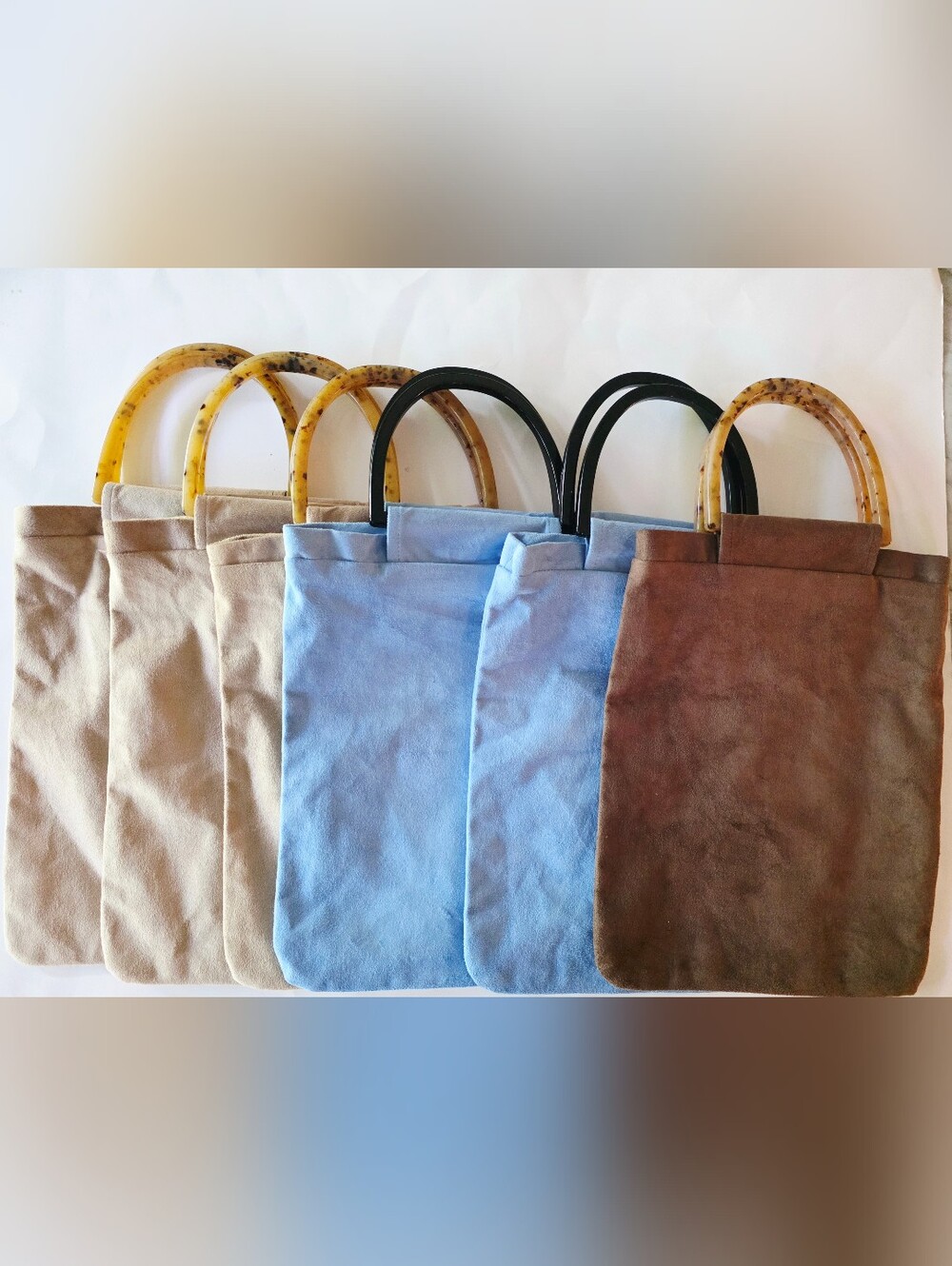 Suede Purse Bundle With lucite Handles